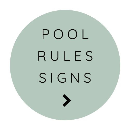 Pool Rules Signs