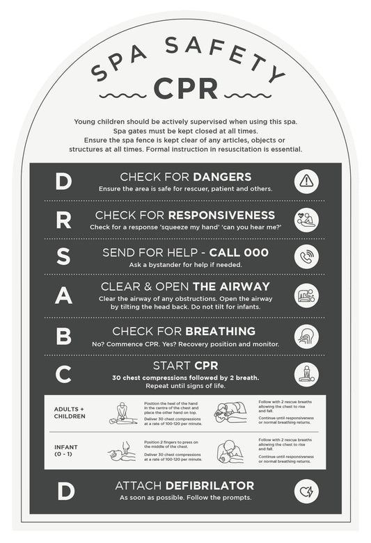 Spa Safety CPR Sign (Arch)